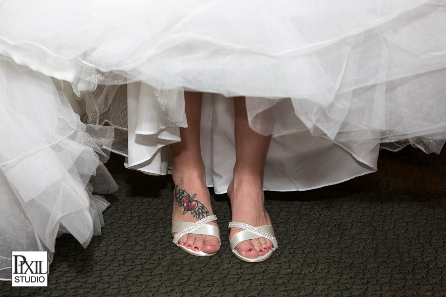 white wedding shoes tattoo
