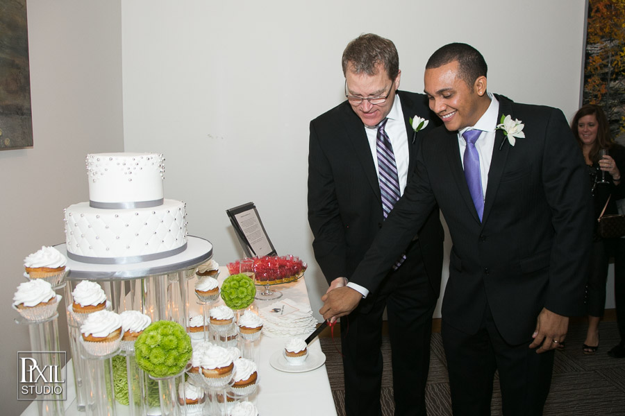 GBLT wedding reception at Denver Art Museum