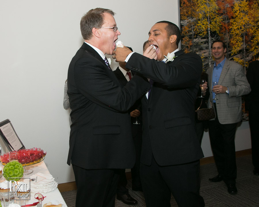 GBLT wedding reception at Denver Art Museum