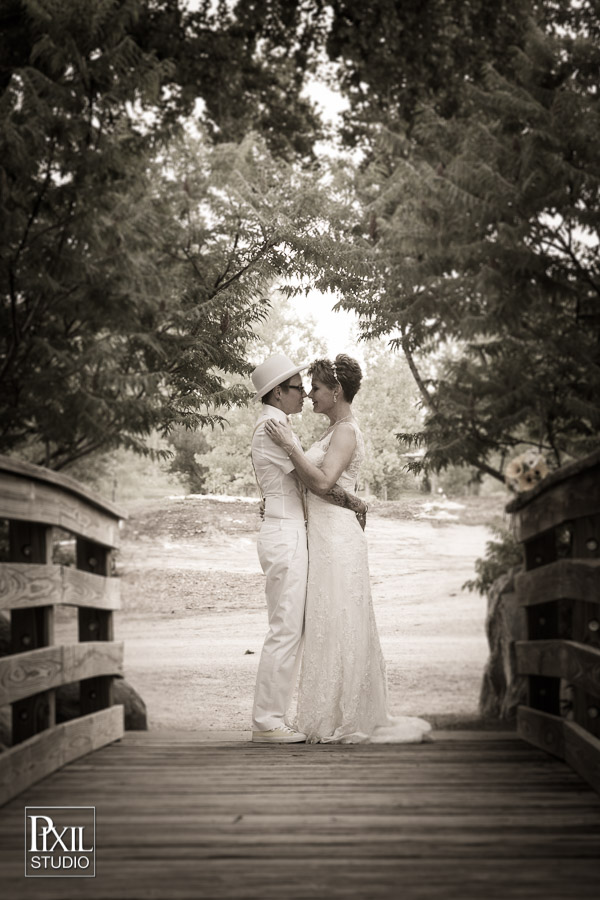 Rustic Hudson Gardens Lgbt wedding