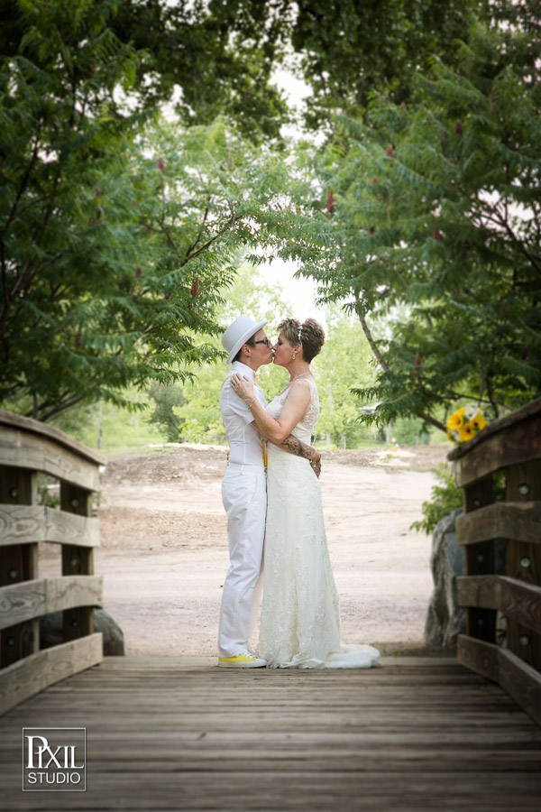 Rustic Hudson Gardens Lgbt wedding